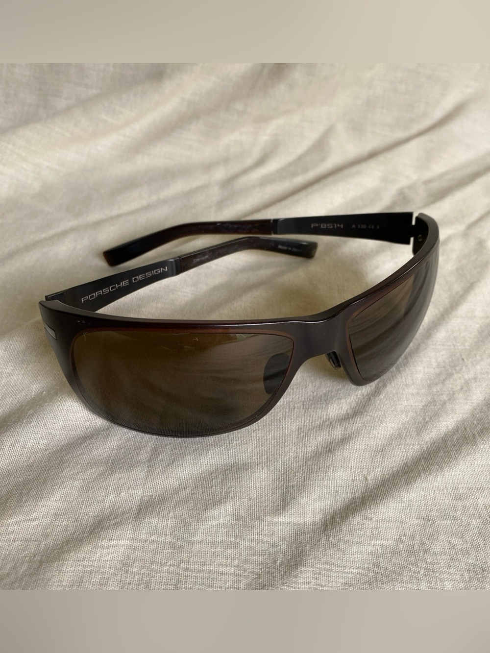 Porsche Design Eyewear P’8514 Brown Matte Titanium Frame Sunglasses